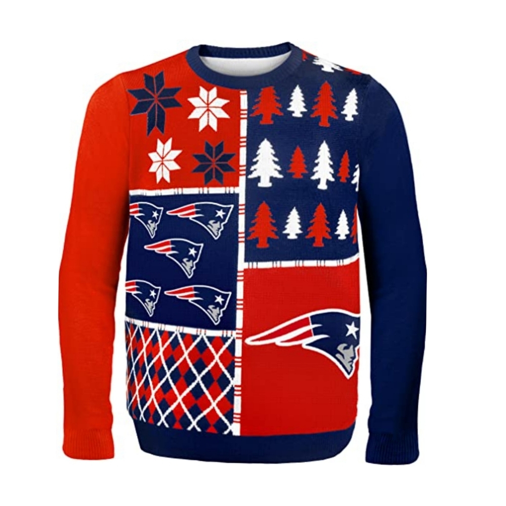 NWT NFL New England Patriots Holiday Sweater, Men's XXL